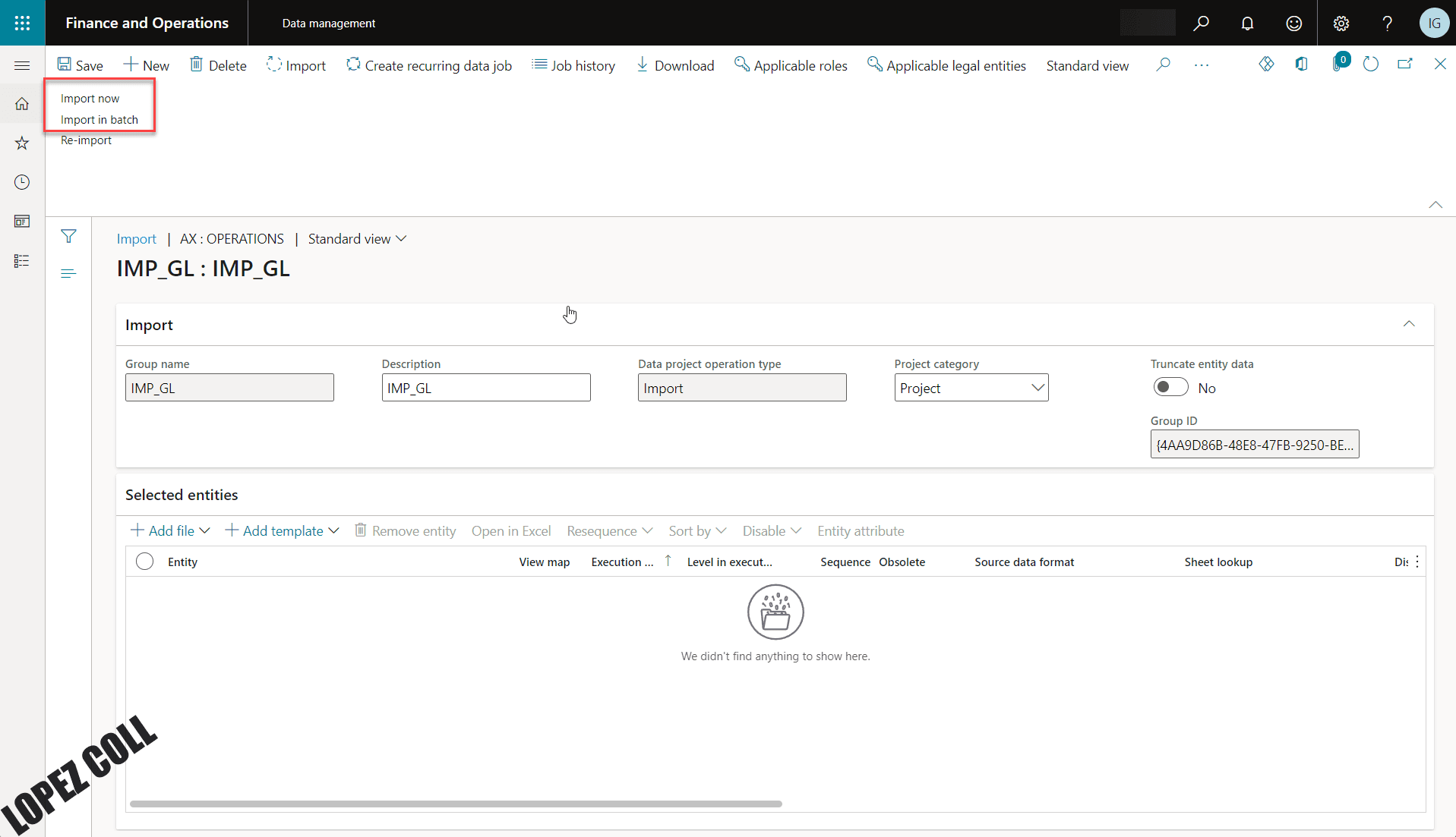 Always use "Import in batch" in DMF