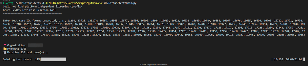 Azure DevOps Test Case Deletion Script | Lopez Coll