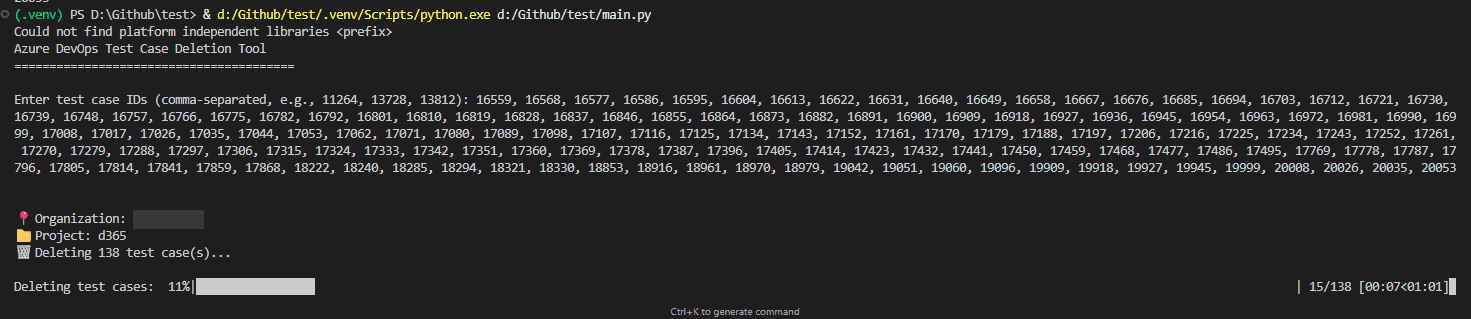 Azure DevOps Test Case Deletion Script | Lopez Coll